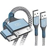 USB to 30 Pin Charging Cable 3.3ft 2-Pack, AviBrex USB Fast Charging & Sync Data Cable Nylon Brai...