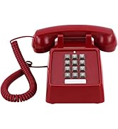Lativu Retro Landline Phone, Traditional Vintage Corded Telephone, Classic 2500 Analog Desk Phone...