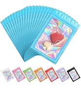 ANZNKU 100 Pack Holographic Bags, Smell Proof Packaging Goodie Bags, Clear Window Resealable Odor...
