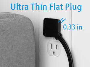 power strip with flat plug