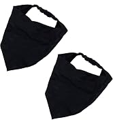Calsgkspray 2Pcs Black Hair Scarf Headband Elastic Hair Bandanas Scarf Headband Boho Triangle Non...