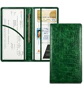 Yarnic Car Registration and Insurance Holder, Car Document Holder with Magnetic Closure, Car Orga...