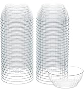 R-kay 6 Oz Clear Plastic Bowls - 50 Pack disposable bowls - Premium Hard Small Plastic Bowls - He...