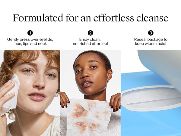 formulated for an effortless cleanse, facial cleansing towelettes face cleansing wipes daily facial
