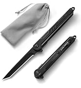Pocket Knife for Men & Women,Tanto Folding Knife,EDC Knife with Clip, Window Breaker and Liner Lo...