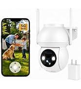 YOTON 2K Outdoor Security Camera 5G WiFi 360° Auto Tracking, Plug-in | Color Night Vision, Two-Wa...