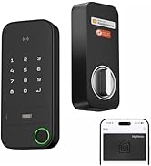 ThorBolt X1 Apple Home Key Tap to Unlock, Smart Keyless Entry Door Lock with Fingerprint, Touch K...