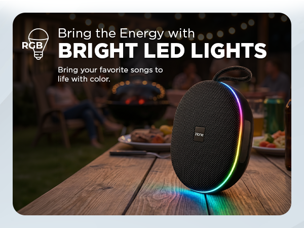 Bring the energy with bright LED lights.