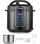 Midea 12-in-1 Electric Pressure Cooker, 6 Quarts, 12 Presets, Multi-Functional Programmable Slow ...
