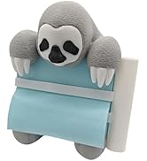 RhyNSky Gray Sloth Sticky Note Holder Pop-up Notes Dispenser with Pen Holder Cute for Desk Office...