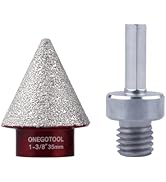 ONEGOTOOL Diamond Beveling Chamfer Bits Countersink Hole Saw Drill Bit for Tile Marble Granite Ce...