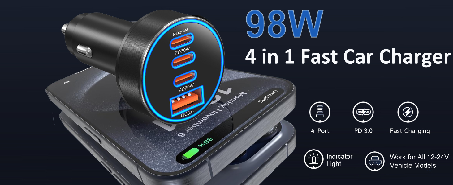 usb c car charger
