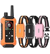3 Dog Training Collar with Remote Control (5–150Lbs), 4400FT Waterproof Shock Collar for Dogs 3 P...