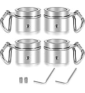 REERON 1" Flag Pole Rings Clips 360° Rotating Flagpole Swivels Clips Flag Mounting Rings - Alumin...