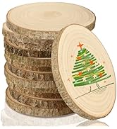 EATHEATY 12 PCS 7-8 Inch Wood Slices for Centerpieces, Wood Centerpieces for Tables, Natural Wood...