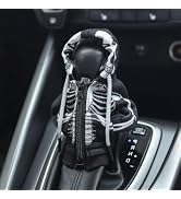 OFBAND Car Gear Shift Cover for Skull Motif,Cool Car Gear Shift Knob Cover with Mini Zip Protects...