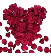 Haakong 200 Pieces Silk Rose Petals Artificial Rose Petals for Wedding Valentines Party Dinner Ta...