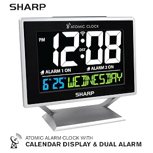 Sharp Color Atomic bedside clock