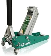 SATA 1.5-Ton (3,300 lb) Aluminum & Steel Hybrid Jack, Portable Design with Dual-Piston Quick Lift...