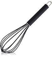 GorGin high temperature and easy to clean silicone whisk, stirrer, 10 inch, grip good grip design...