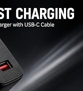 MAUSLGE 30W GaN charger black USB-C and USB-A dual port compact design