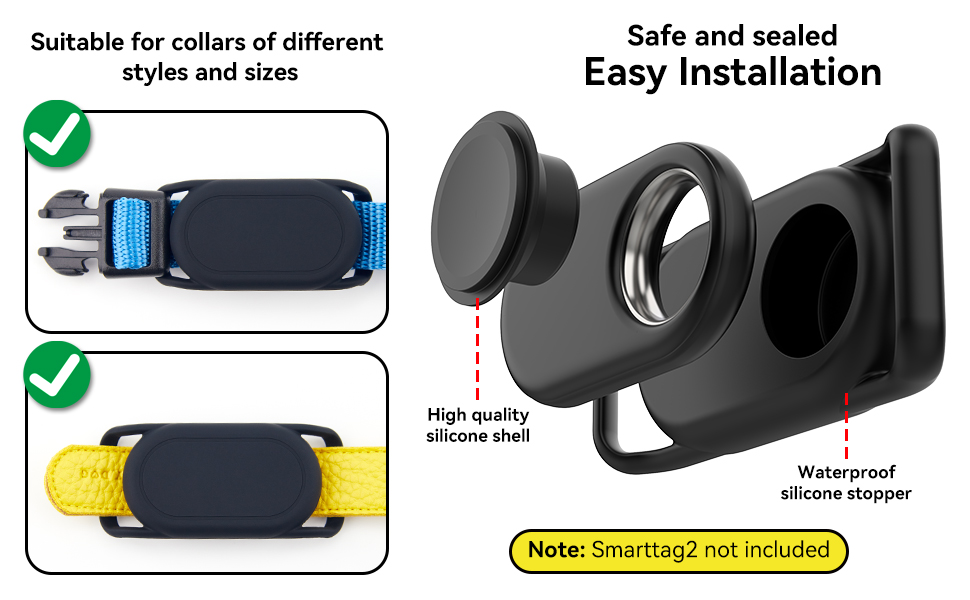 Easy installation without damaging the collar