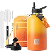DYSANKY Insulated Water Bottle 64oz- Multiple Insulation Vacuum Sealed Thermos- Portable Sports H...