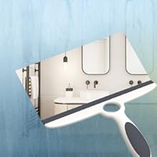 Multifunctional silicone squeegee for cleaning bathroom glass