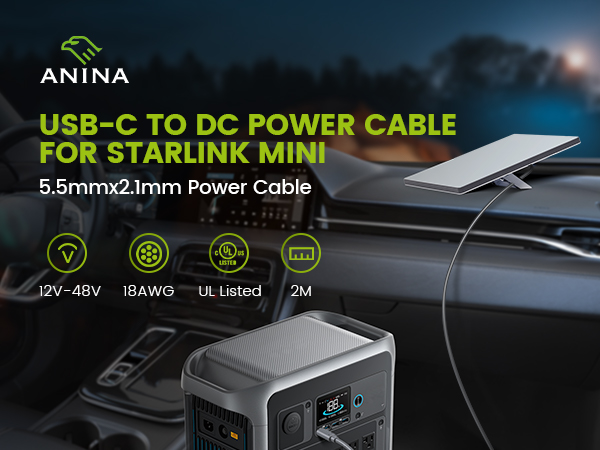 starlink mini usb c power cord
