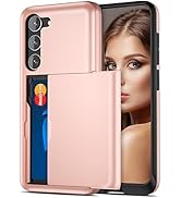 Jiunai Samsung S23 Case, Galaxy S23 Case Wallet Cover Credit Card IDs Cash Holder Shell Sliding P...