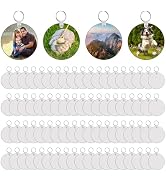 LAIHIULAAN 240Pcs Sublimation Keychain Blanks Double Sides 80 MDF Sublimation Keychains Blank wit...