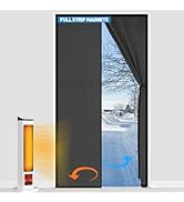 HOMWMPA Magnetic Thermal Insulated Door Curtain, Fits Door Size 32