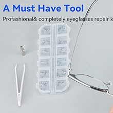 LeeRound repairing kit include Professional Screwdriver,1 Tweezers,12 types of screw