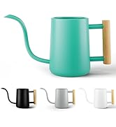 Green Indoor Watering Can - 35oz Long Spout Watering Can Indoor Plants - Stainless Steel Metal Wa...