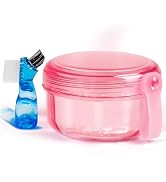 No Leak & Non-Slip Partial Denture Case Retainer Bath Box Cup, Denture Soaking Cup False Teeth Ho...