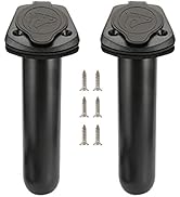 Anndason 2 Pcs Kayak Deck Plastic Flush Mount Fishing Boat Rod Holders and Cap Cover, Fishing Tac...
