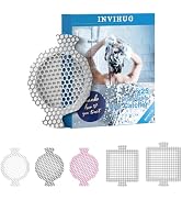 INVIHUG,25 Pack,Disposable Shower Drain Hair Catcher Mesh Stickers,Disposable Hair Drain Catcher....