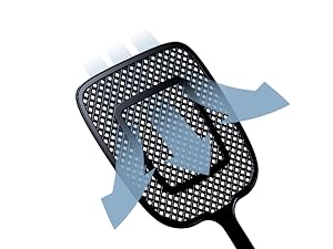 MR.SIGA Heavy Duty Long Handle Fly Swatter, Black, 6 Pack