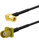 Eightwood Satellite Radio Antenna Adapter Cable 6 inches Fakra Curry Code K Male to SMB Female Ri...