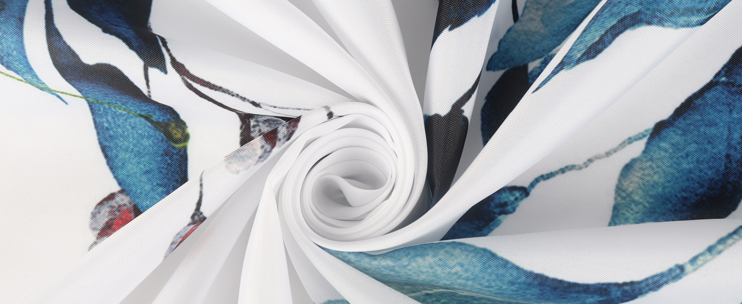 blue shower curtain