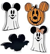 4pcs Ghost Halloween Decorations for Indoors, Cute Mouse Spooky Centerpiece Table Decorations, Wo...