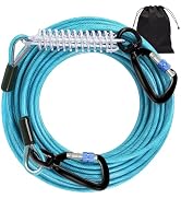 Snagle Paw Dog Leads for Yard 50FT-1000LBS Break Strength,Heavy Duty Tie Out Cable for Dogs with ...