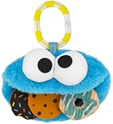 KIDS PREFERRED Sesame Street Cookie Monster On The Go Activity Toy with Silicone Teether for Newb...