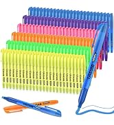 SMELHA Highlighters, 150 Pack Fashionable and Bright Assorted Colors Highlighters, 6 Colors Highl...