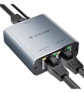 VCELINK Ethernet Splitter 1 to 2, 1000Mbps Ethernet Switch with USB Power Cable, Supports 2 Devic...
