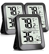 3 Pack Room Thermometer Indoor Hygrometer Digital Mini Humidity Meter Gauge with Temperature and ...