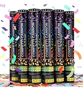 Confetti Poppers,6Pack Multicolor Confetti Cannon,12 Inch Party Poppers Confetti Shooters Launche...