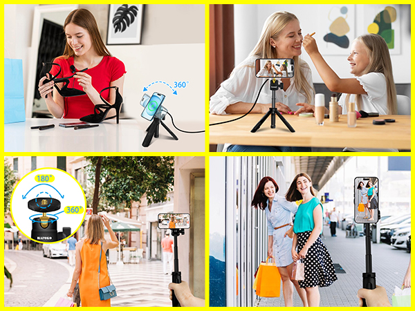Small Magnetic Self Stick Extension Travel Tripod with 360° Ballhead