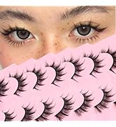 Veleasha Lashes Manga Eyelashes Cat Eye Lashes Spiky Eyelash C Curl Lash Wispy Natural Look False...