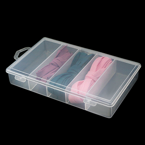 These clear plastic boxes are light and will not take too much space